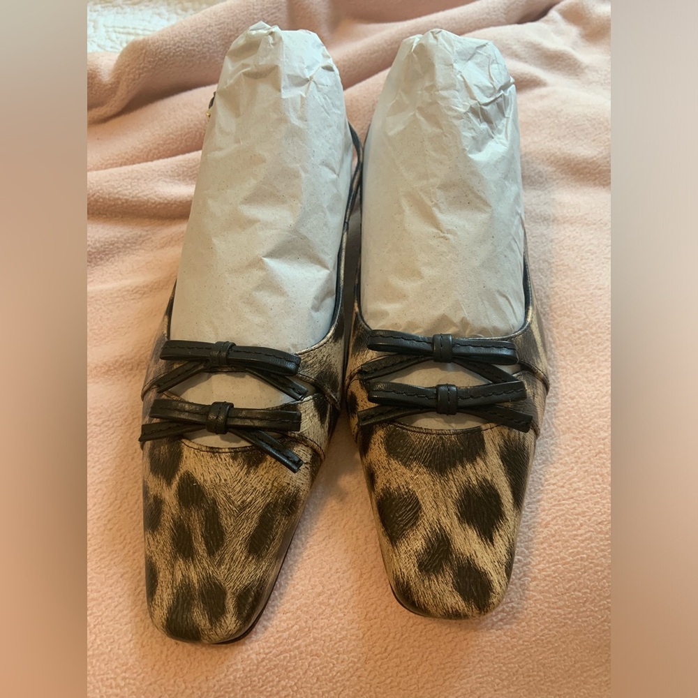 nWT reformation Tammy slingback flat in leopard print - size 7 - Picture 4 of 4